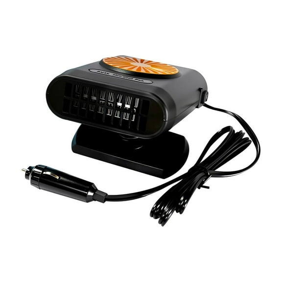 12V Car Heater, 200W Portable Auto Fan Heater with 360° Adjustment, Dual Heating & Cooling Function, Fast Defrost Defogger for Windshield, Plugs into Cigarette Lighter Socket for Vehicle Use