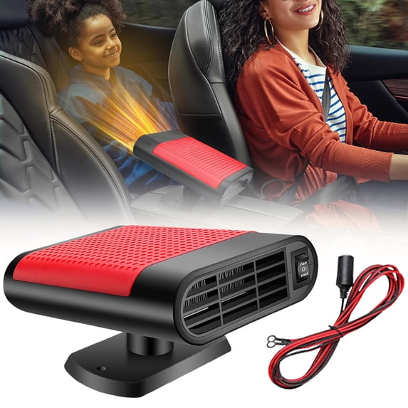 12V Car Heater & Windshield Defroster, Car Mounted Heater Truck Front Window Windshield Defrosting And Defrosting Heater Fans Cars Plug In, 360° Rotatable Portable Car Heaters for Vehicle