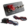 thumbnail image 1 of 12V Car Ignition Switch Engine Push Button 3 Toggle Racing Panel, 1 of 6