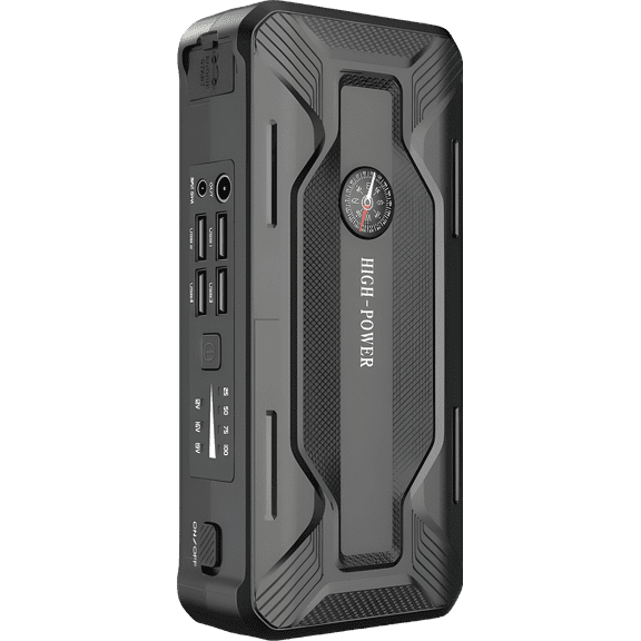 12V Car Jump Starter 1200A Peak 8000mAh, Portable Battery Booster for Gas/Diesel Engines, USB & Type-C Ports, Black