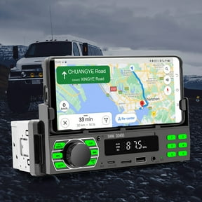 12V Car MP3 Player Bluetooth Radio, Smart Audio Stereo Receiver with APP Control, FM Radio U Disk AUX Memory Card Support, Voice Assistant and Car Finder, HiFi Sound and Type C Fast Charging