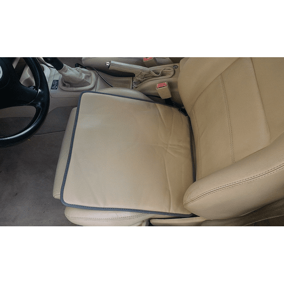 12V Car SUV Truck Reversible Black Tan Beige Vinyl Heated Pad with High/Low OFF Switch