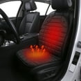 thumbnail image 1 of 12V Car Seat Heater Pad Universal Vehicle Heating Cushion Dual Temperature Control - Instant Warmth Easy Installation for Winter Driving Camping Use(Black), 1 of 7