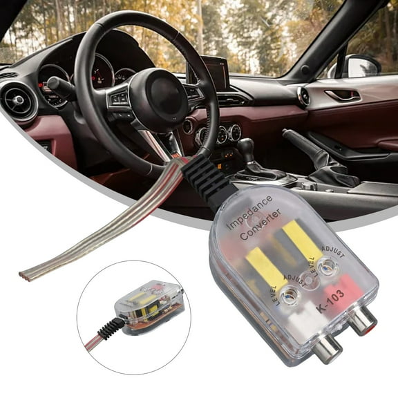 12V Car Stereo Line Audio Converter Adjustable High To Low Impedance Output Audio Converter Amplifier Accessories