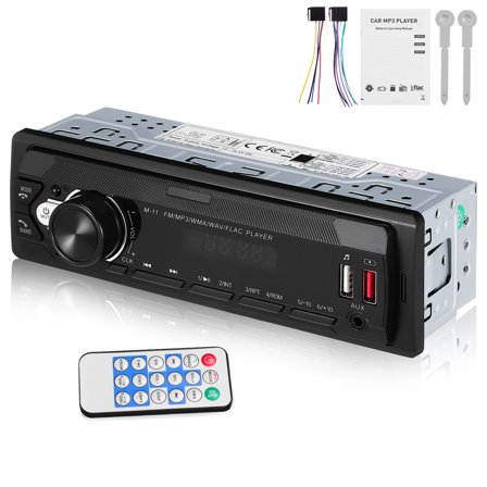 12V Car Stereo Radio | Push to Talk Assistant | Bluetooth Hands Free Calling & Music Streaming |USB Playback & Charging