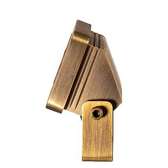 12V Cast Brass Outdoor Flood Light (Bronze) with 3W 2700K Warm White 300 Lumen G4 LED Bulb for Low Voltage Landscape Lighting in Yard, Lawn or Garden