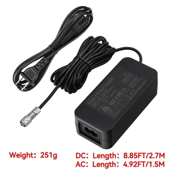 12V Charger Compatible with Blackmagic Pocket Cinema Camera 4K, 6K, 6K G2, 6K Pro