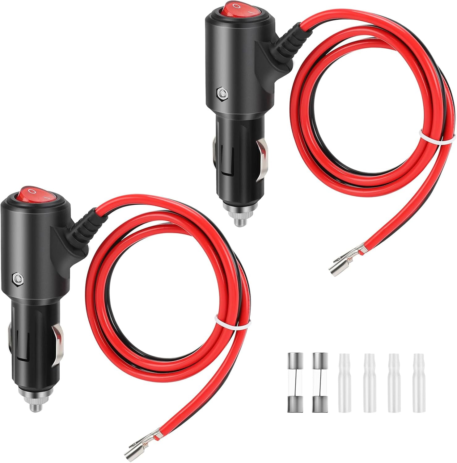 cigarette lighter plug leads 12V Cigarette Lighter Male Plug Replacement with On Off Switch and Leads  1.8FT 14AWG Cigarette Lighter Adapter Extension Cable For Car Truck  Motorcycle