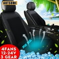 thumbnail image 1 of 12V Cooling Car Seat Cushion Cover Air Ventilated Fan Conditioned Cooler Pad, 1 of 15