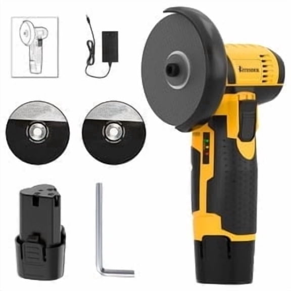 12V Cordless Angle Grinder, 19500 RPM Power Rotary Tool for Metal Polishing and Cutting