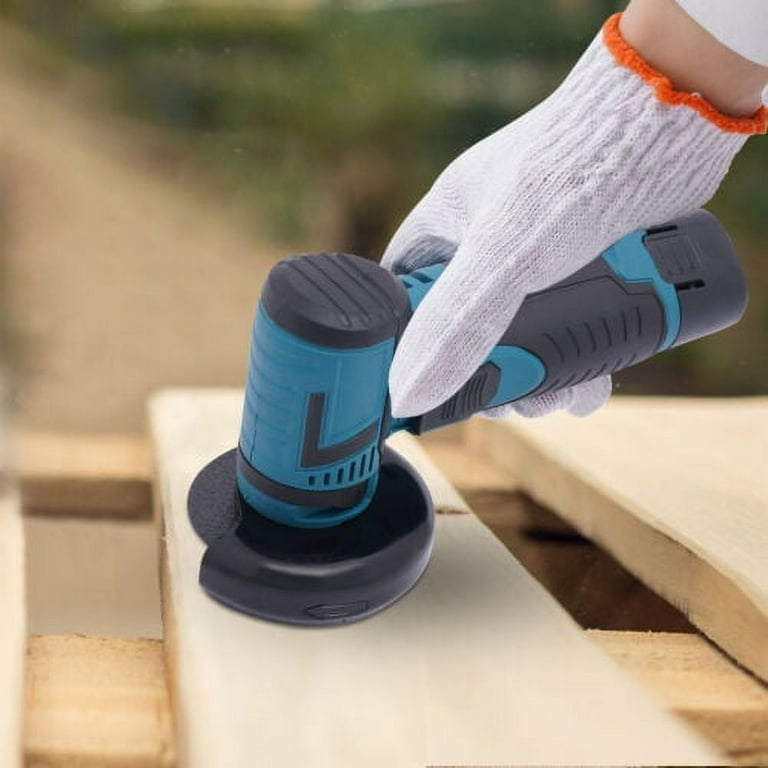 Cordless Angle Grinder Kit – 28000 RPM Brushless Mini Grinder, 2x 21V Batteries, 6 Cutting Discs For Metal & Wood