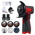 thumbnail image 1 of 12V Cordless Angle Grinder Kit, Ginding disc 3 Inch/76mm 19500 rpm w/ 2* 1300mAh Lithium-Ion Battery for Cutting, Polishing, Grinding, Rust Removal, 1 of 10