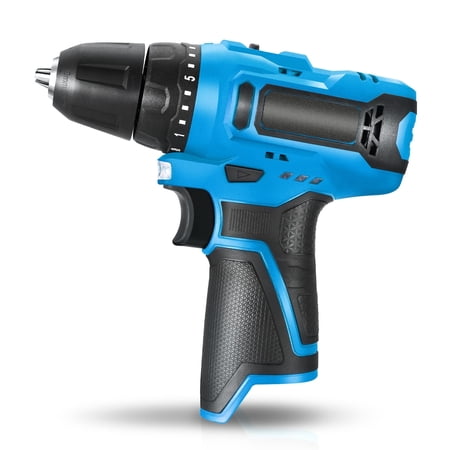WMT-TOOLS-00157 Cordless Electric 12V Drill Driver, Keyless Chuck, Two-Speed, 20+1 Torque