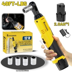 12V Cordless Electric Ratchet Wrench Set, Lithium Battery, Fast Charge, Variable Speed Trigger, For Auto Repair, Screw & Nut Work