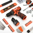 thumbnail image 1 of 12V Cordless Power Drill Tool Kit with 169PCS Household Tools, Orange Storage Bag for  Home Repair, 1 of 7