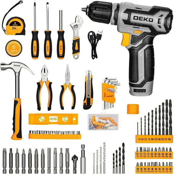 12V Cordless Drill Driver Set with 50-Piece Accessories Kit for Home  and Furniture Assembly