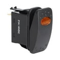 thumbnail image 1 of 12V DC 20A 3-Pin SPST LED On/Off Rocker Switch Kit - AMBER, 1 of 4