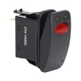 thumbnail image 1 of 12V DC 20A 3-Pin SPST LED On/Off Rocker Switch Kit - RED, 1 of 4