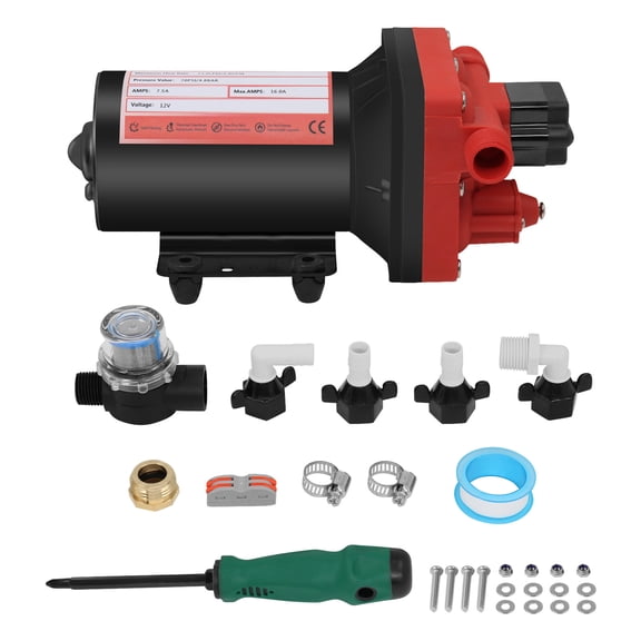 12V DC 6GPM Fresh Water Pump 70 PSI Self Priming Pump for Boat/Marine/RV/Yacht