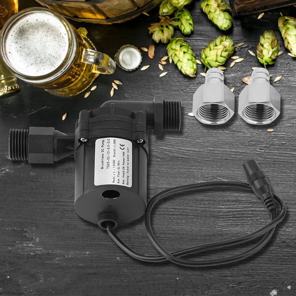 12V DC Brushless Brewing Water Circulation Pump Stainless Steel Connector Homebrew Beer Transfer Pump 18W