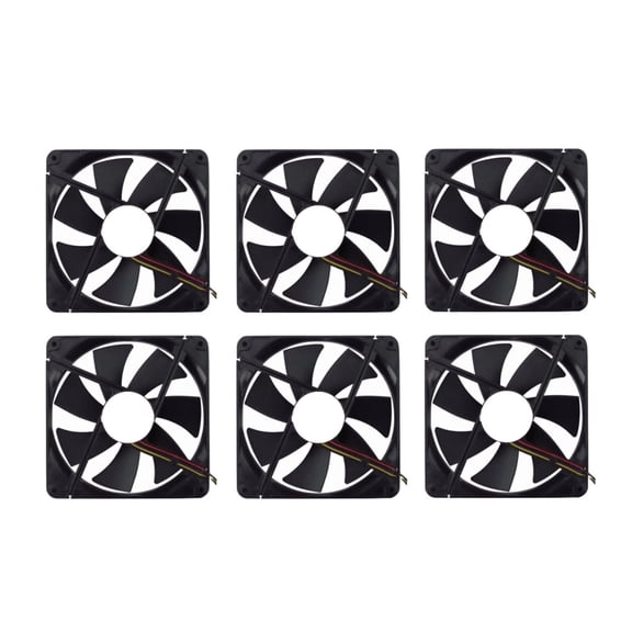 12V DC Fan, 6Pcs 3D Printer Cooling Fan, 14025 PBT Plastics Crossflow Fan, Big Airflow Fan Cooling for Small Appliances Series