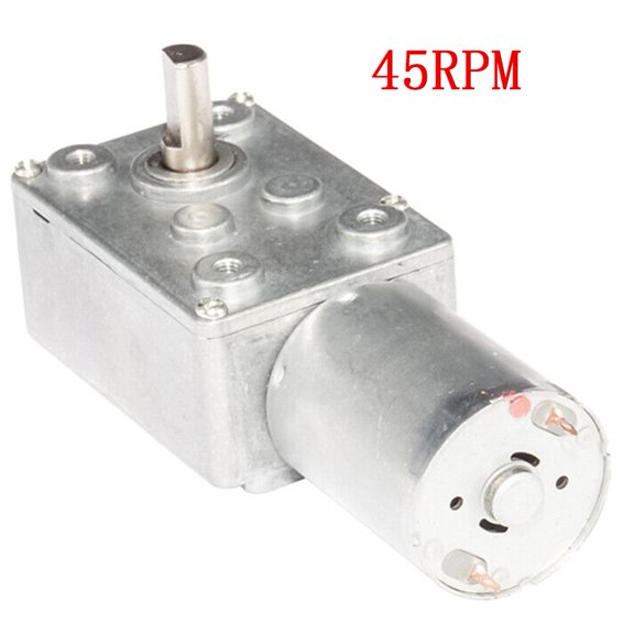12V DC Gear Motor with Short Motor Output Shaft and Self Locking Worm Gear Box – Widely Used in Miniature Winches
