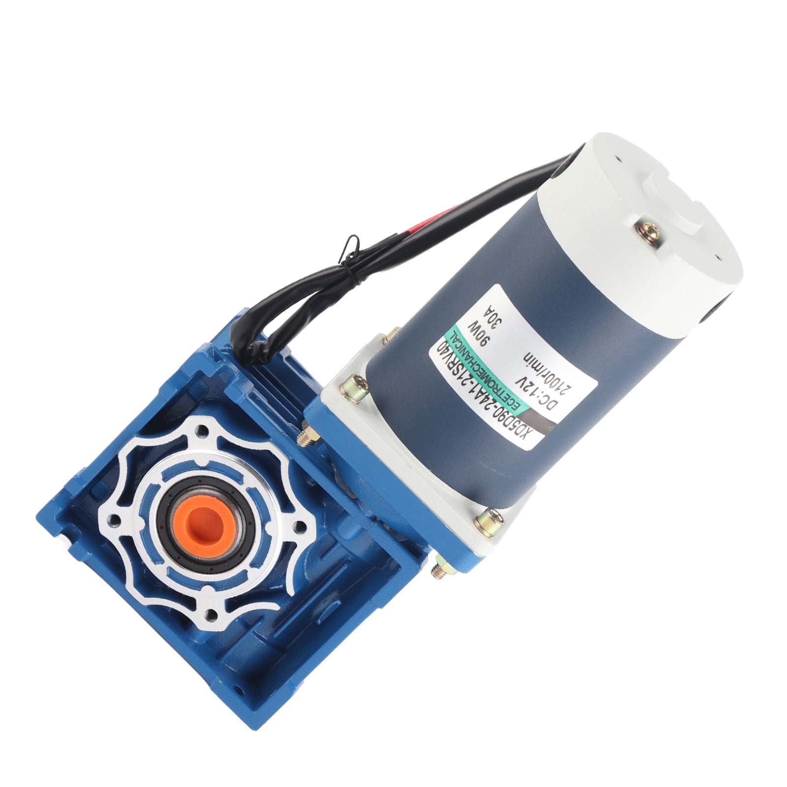 12V DC Motor, DC Geared Motor Stainless Steel 90W Quiet For Repair Work For DIY