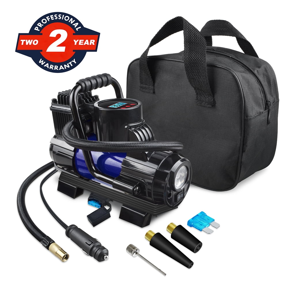 ABLEGRID 12V DC Portable 150PSI Air Compressor Car Tyre Tire Inflator Pump Auto Shut Off LED Digital Display with Carrying Bag