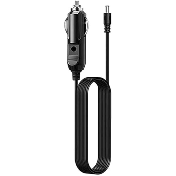 12V DC Power Cord for Portable tire inflator only,DC 5.5 x 2.1mm Car Charger Power Supply Cord - 12v 9 Feet Cigarette Lighter Male Plug to DC Connector 5.5 x 2.1mm Cable