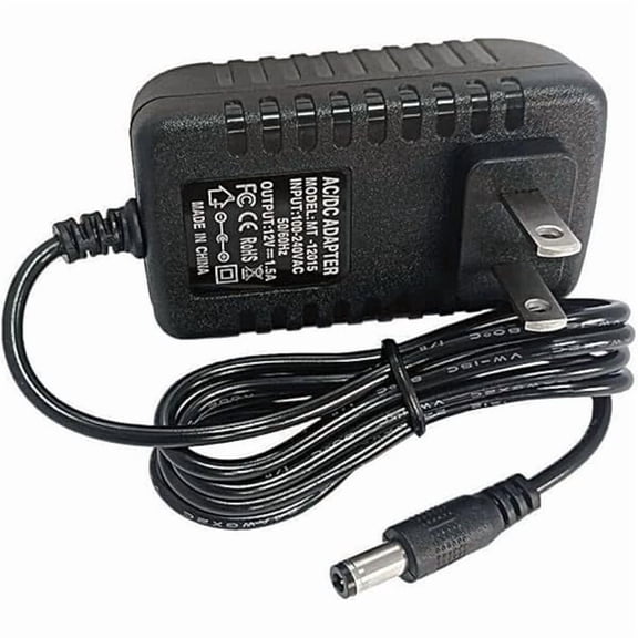 12V DC Power Supply 1.5A Universal AC Adapter, 100-240 50/60Hz to 12 Volts 1.5Amp Transformer, DC 12V Power Adapter Cord, 5.5mm x 2.5mm Barrel Plug