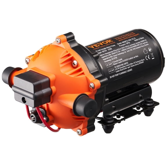 12V DC Water Pump, 5 GPM Diaphragm Pump with Adjustable Pressure Switch 40-100 PSI, 1/2'' MNPT Port for Irrigation, Drainage, Construction Sites