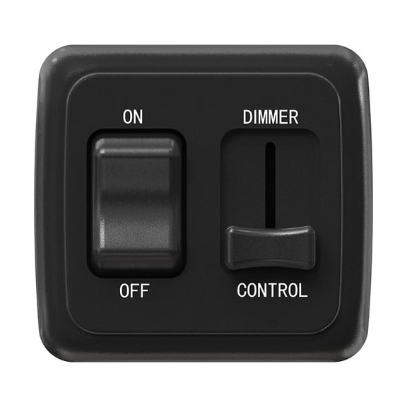 12V DC for toggle Dimmer Switch with High Side Control for RV, Bus, Marine, Trailer and Boat Lighting, for Black ABS Plastic, 60W Max Load, Fitment