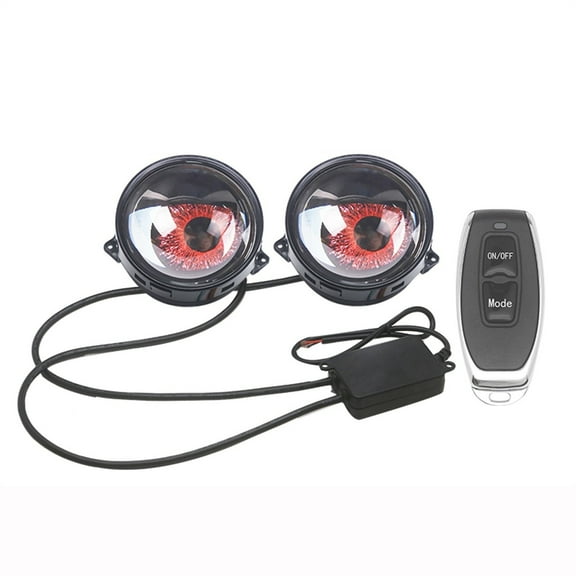 12V Devil Eyes Light for Cars (1 PC, 3 in), USB Devil Eye Headlight with Adjustable Eye Pattern, Universal Fit for All Vehicles,Add a Unique Touch to Your Car's Headlights