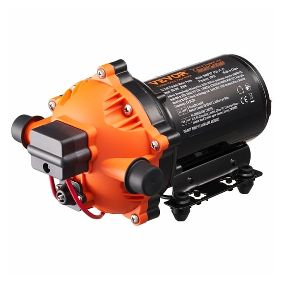 12V Diaphragm Pump 5 GPM, 12 Volt DC Water Pump with Pressure Switch, Adjustable 40-100 PSI, 1/2'' MNPT Port for Irrigation, Drainage, Water Transfer