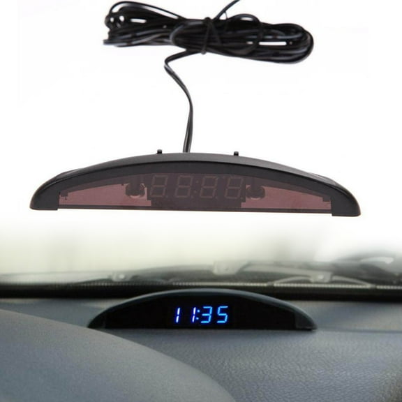 12V Digital LED Alarm Auto Electronic Car Clock/Voltmeter Thermometer 3 In 1