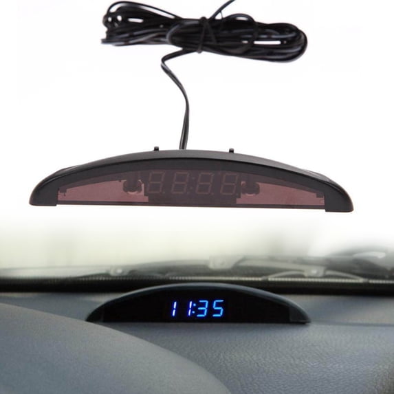 12V Digital LED Alarm Auto Electronic Car Clock/Voltmeter Thermometer 3 in 1