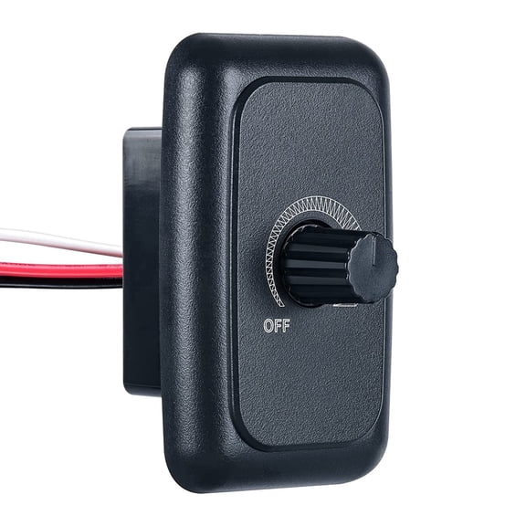 Briidea 12V 5A 60W Dimmer Switch for LED/Halogen/Incandescent Lights, Black, for RV Travel Trailer Marine Auto