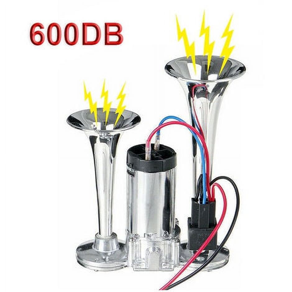 12V Dual Trumpets Electric Car Air Horn 600DB Super Loud Speaker for