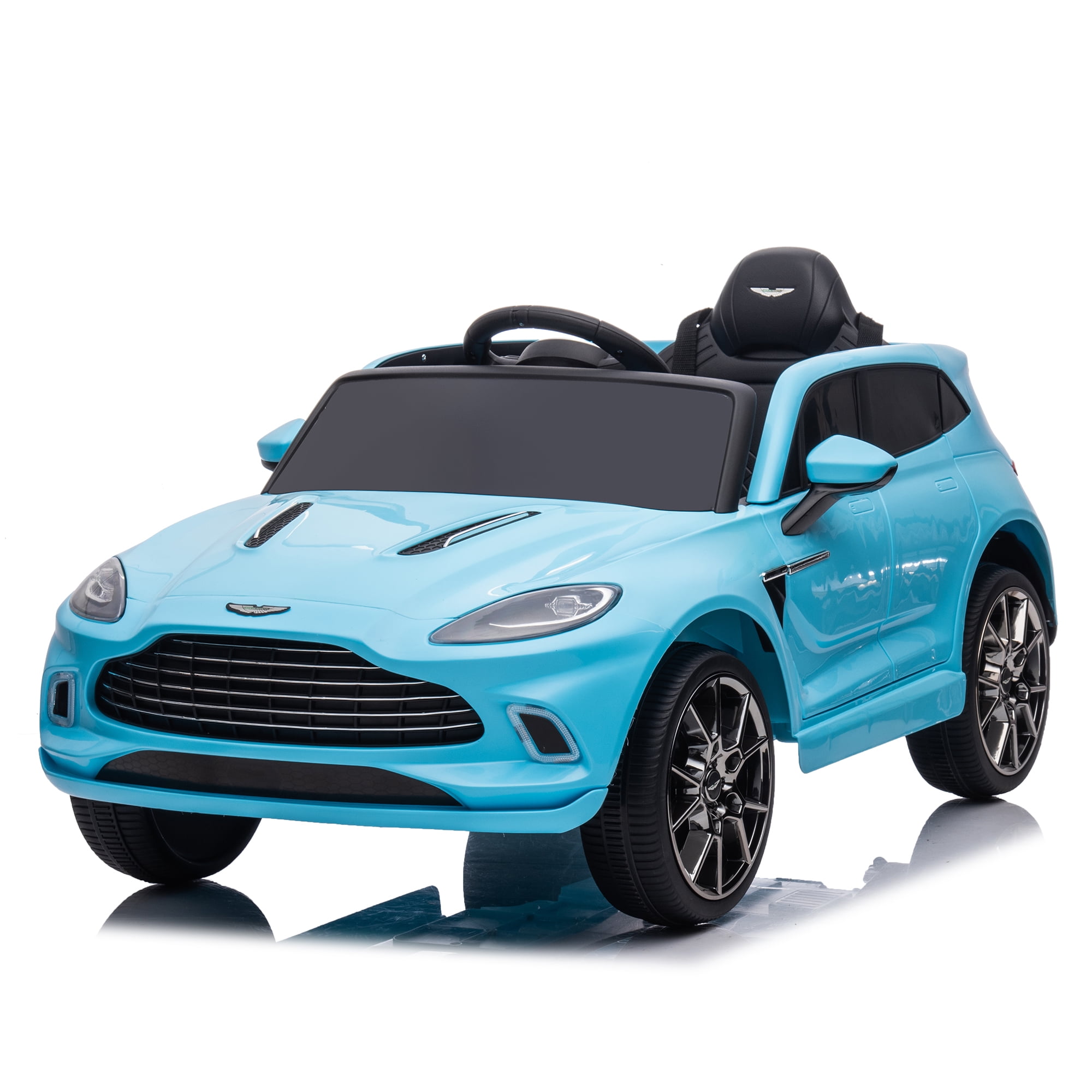 Blue 12V Dual-Drive Kids Ride-On Car with Remote Control