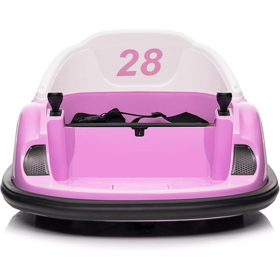 12V Electric Bumper Car for Kids, Fun Ride-On Toy with Remote Control, Battery Indicator, 360° Spin, LED Lights, and Music, Perfect Gift for Toddlers in Pink