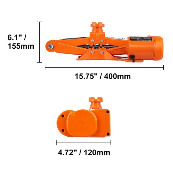 12V Electric Car Jack, 3 Ton Portable Scissor Jack with Remote Control for SUV, Truck&Sedan Tire Changes