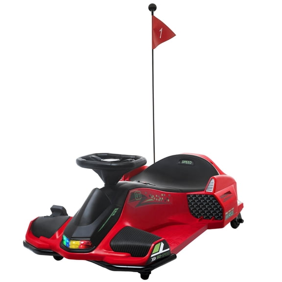 12V Electric Drifting Go Kart with Slow Start Music Lights Red