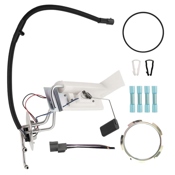 12V Electric Fuel Pump Module Assembly with Sending Unit for Ford F-150 F-250 F-350 Super Duty 1992-1997, Replacement for F6TZ9A407AA, SP2005H, RE0153S, Midship Tank