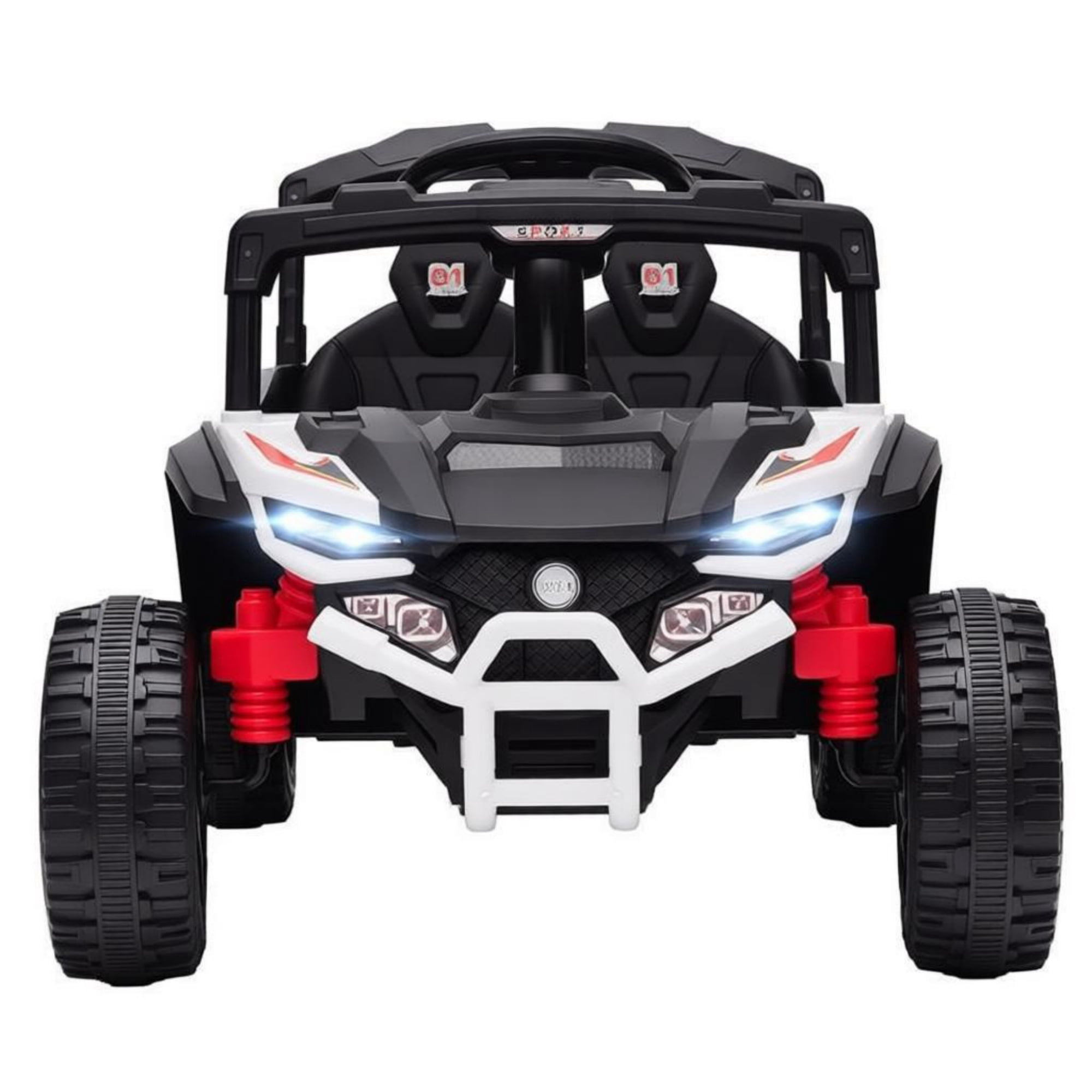 12V Electric Kids UTV Ride On Truck: Battery Powered with Rear Suspension, Parental Remote for Toddlers 3-5Y, White