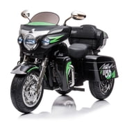 DNWRZCJXY 12V Kids Electric Motorcycle for Ages 3-8 | ASTM/CPC Certified 3-Wheel Ride-On Toy with 1-Hour Battery & Bluetooth|Max 100lbs|Black