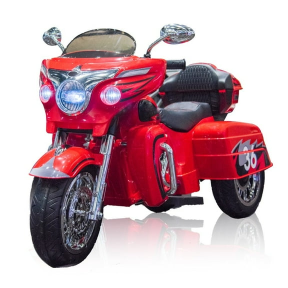 DNWRZCJXY 12V Kids Electric Motorcycle for Ages 3-8 | ASTM/CPC Certified 3-Wheel Ride-On Toy with 1-Hour Battery & Bluetooth|Max 100lbs|Red