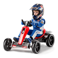 thumbnail image 1 of 12V Electric Go Kart for Kids Ages 3-6, Foldable Power Ride-On Pedal Toy with Adjustable Seat, Music & Flashing LED Lights, Red, 1 of 9