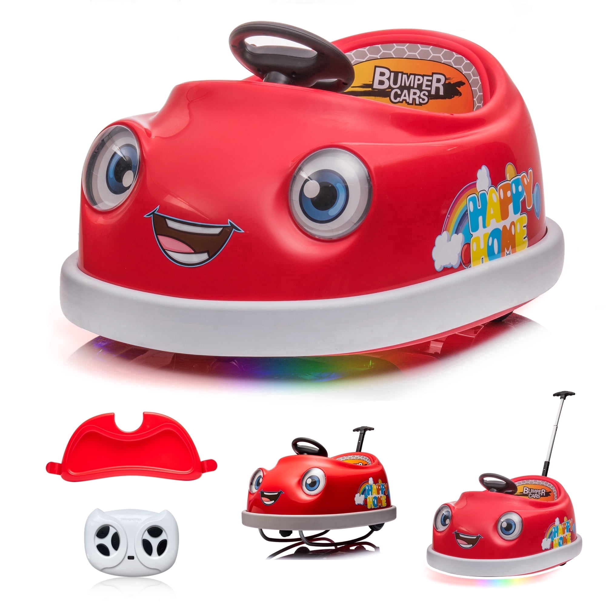 12V Electric Ride on Kids Bumper Car w/Remote Control,360 Degree Spin ...