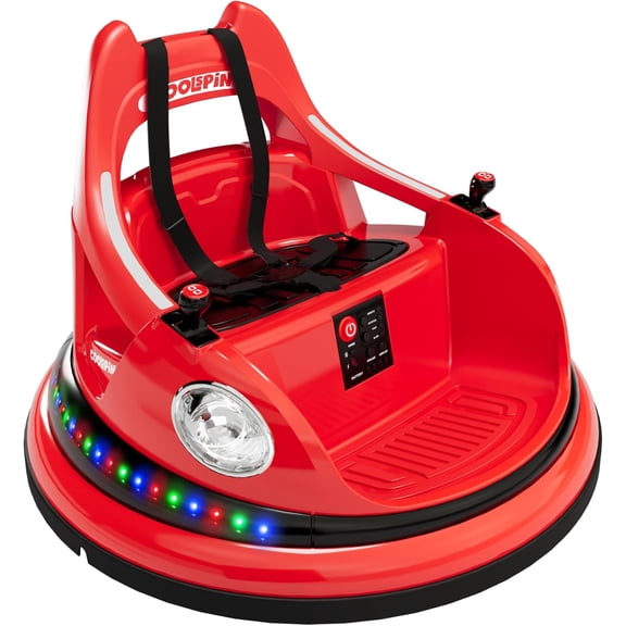 Kids Bumper Car, 12V Electric 360-Degree Spin Ride-On Toy with Parent ...