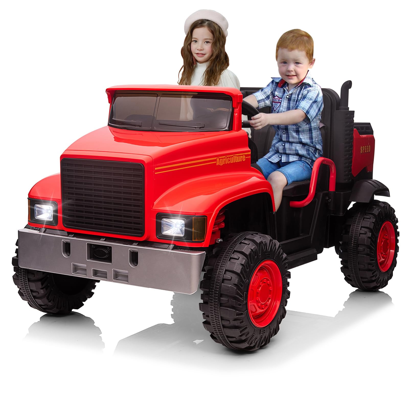 12V Electric RideOn Truck Car with Remote Control, 4WD, Electric Dump